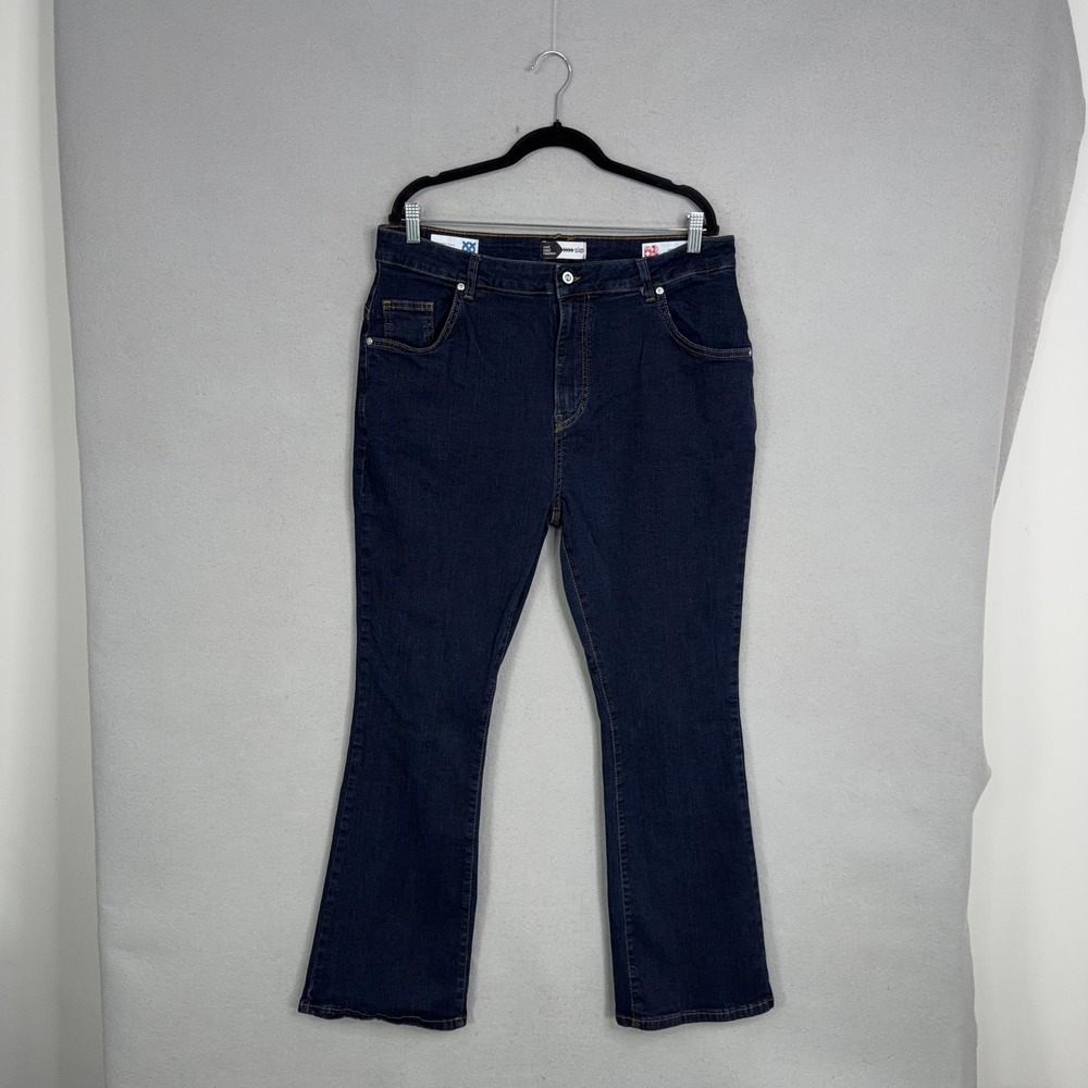 SLO Jeans Womens 16 Blue Mid Rise Bootcut Dark Wash Stretch Denim Pants